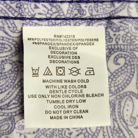 Two Nick Graham Men's 2XL 18-18.5 Shirts Long Sleeve Button Up EUC - Picture 10 of 11